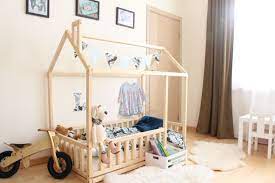 Play Tent Children Bed For Toddler Is Montessori Bed House With Or Montessori Bed House With Slats In 2021 Kids Bed Frames Kid Beds Toddler Bed Frame