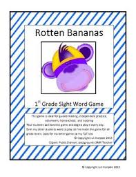 Rotten Bananas 1st Grade Sight Word Card Game My Students Love This Game Guided Reading Cooperative Lea Sight Word Cards First Grade Sight Words Sight Words