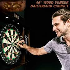 Dartboard cabinet zum kleinen preis. Barrington 40 Dartboard Cabinet Set Led Lights Steel Tip Darts Brown Black Walmart Com Walmart Com