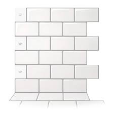 You'll find elegant gray veining swirled around creamy whites in the natural striations of a marble backsplash. Amazon Com Art3d 10 Sheet Peel And Stick Backsplash 12 In X 12 In Subway 3d Wall Panels Mono White With Gray Grout Industrial Scientific