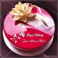 Happy Birthday Wishes Balloons With Name Edit Beautiful Flowers Elegant Cake With Name Edit In 2020 Birthday Cake Write Name Cake Name Elegant Birthday Cakes