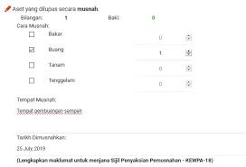 Pa 15 surat pelantikan lembaga pemeriksa pelupusan aset alih universiti kew pa 15 lantikan sebagai ahli. Kew Pa 18 Sijil Penyaksian Pemunashan Aset Alih Kerajaan