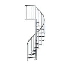 Dolle Toronto V3 Pe 10 Ft 9 In Galvanized Stair Kit 68256 2 In 2022 Spiral Staircase Kits Staircase Kits Stair Kits