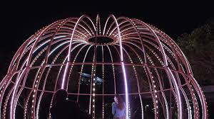 Eness Jem Installation Translates Peoples Movement Into A Cage Of Light Installation Light Installation Public Artwork
