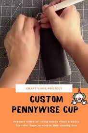 Pennywise Halloween Customized Cup With Cricut Video Vinyl Projects Custom Cups Cricut Projects Vinyl