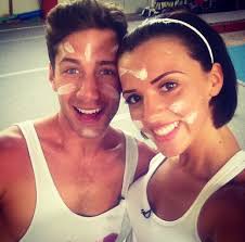 Lucy Mecklenburgh and Tumble dance partner Billy George pose up a storm