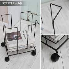 楽天市場 30日0時 ポイント10倍 30日限定 新聞 ストッカー キャスター 丈夫なスチール製新聞ストッカー 雑誌ラック 雑誌ストッカー 新聞紙ラック マガジンラック マガジンストッカー 本 収納 かご バスケット 日本製 国産 燕三条 新聞紙ストッカー 家具の
