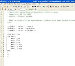 Gauss Seidel Matlab Program And Algorithm Myclassbook Solving Linear Equations Simultaneous Linear Equation Algorithm