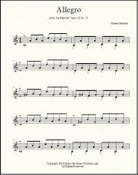 Charles templeton sheet music collection (mississippi state university) (piano, voice / american. Classical Guitar Sheet Music Allegro By Giuliani