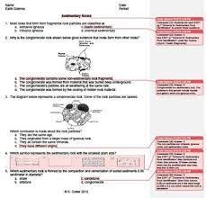 Worksheet Sedimentary Rocks 1 With Answers Explained Earth Science Lessons Sedimentary School Science Experiments