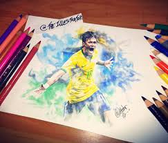 Neymar coloring page, which collected images of the famous soccer player. Neymar Jr Drawings By The Illestrator No 882