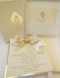 Versailles Ivory And Gold Hanging Crystal Invitation Sent In A Custom Box With Silk Lini Gold Foil Wedding Invitations Wedding Invitations Quince Invitations