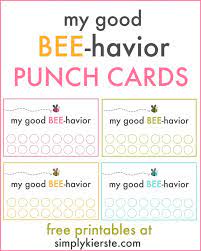 Children enjoy making this behavior chart and also discussing the scenario cards and doing role plays. Good Behavior Punch Cards Oldsaltfarm Com