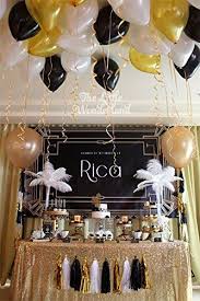 18th Birthday Theme Black And Gold Party Decorations Amazon Com Black Gold White Party Decorationstissue Paper Pom Pom Paper Tassel Garland For Gatsby Themed Party Gatsby Birthday Party Great Gatsby Themed Party