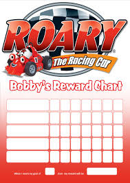 Personalised Roary The Racing Car Reward Chart Adding Photo Option Available