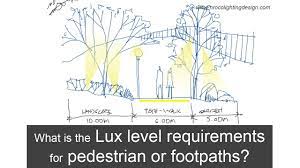 Lux Level Requirements For Pedestrian Or Footpaths Youtube