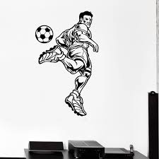 ملصق لكرة القدم اسم الملصقات الفينيل الجدار صائق غرفة الاطفال الشارات سيارة Parede ديكور جدارية ملصقا القدم W131