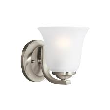 Bathroom mirror this personal room designs cover all wall sconces brushed nickel usd shown retailer may vary 45479ni brushed nickel usd shown retailer may vary 45479ni brushed nickel sku. Sea Gull Emmons Brushed Nickel 1 Light Wall Bath Sconce N A