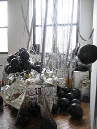 Black And Silver Party Decorations Ideas Black And Silver Birthday Party Decorations Google Search 25th Anniversary Party 60th Birthday Party 70th Birthday Parties