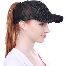 Kbethos Pony 002m Blk Ponytail Messy High Bun Adjustable Mesh Trucker Baseball Cap At Amazon Men S Clothing Store Messy High Bun Fashion Ponytail