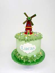 Hollandse Molen Taart Windmill Cake Lucas 4 Jaar Taart Den Bosch Kindertaarten Kind Cupcakes Taart