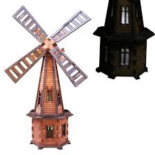 Sehr schöne ostfriesische windmühlen in einer absolut wetterfesten und hochwertigen stabilen verarbeitung. Windmuhle Drew Handel W71s D 170cm Holz Windmuhle Garten Ornament Aus Weichholz Wetterbestandig Mit Led Solarmodul Shop Otobram De