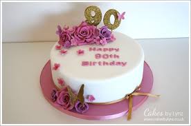 Bake a simple three tier cake and use butterfly figurines as cake toppers. Roses With Butterflies 90th Birthday Cake Cakes By Lynz