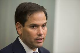 Senator Marco Rubio R-fl Speaks Reporters Editorial Stock Photo