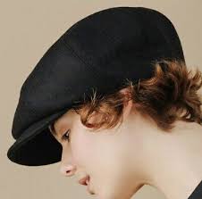 Anthony Peto Baker Boy Wool Black Hat. Size 57cm/Medium.