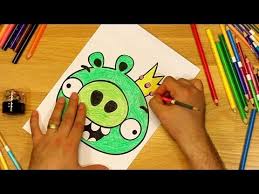 Angry birds coloring games and angry birds coloring book for children! Angry Birds Coloring Pages King Pig Youtube