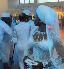Drama at wedding as lady blocks Groom from dancing with Bride (Video, photos)