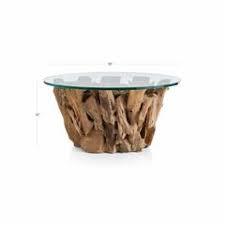 The pieces are made into a uniquely shaped base created to support the size of glass requested. Driftwood Coffee Table With Round Glass Top Crate And Barrel Uae