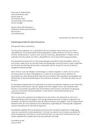 Empfehlungsschreiben Fur Ein Studium Vorlage Muster Werkstudentenjob Com