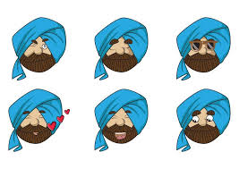 Illustration Of Cute Punjabi Man Set In 2020 Illustration Man Set Punjabi Men