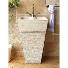 Traverten Lavabo Lavabolar Banyo Lavabo Banyo