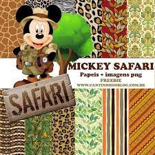 Kit Scrapbook Digital Mickey Safari Free Scrapbook Da Disney Digital Scrapbook Paper Livro De Recortes