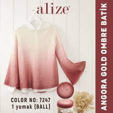 Angora Gold Ombre Batik Blouse Orgu Batik Bluz