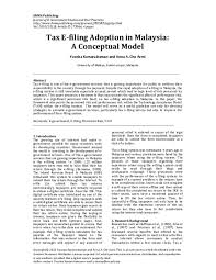 I received this letter after i sold one of my property in malaysia recently. Pdf Tax E Filing Adoption In Malaysia A Conceptual Model Yusniza Kamarulzaman Academia Edu