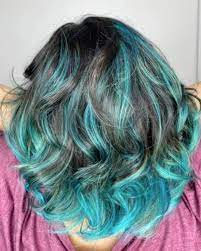 Cyan Blue Green Balayage Hair Balayage Hair Hair Balayage