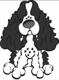 Black And White Springer Spaniel Cartoon Pin By Helena Ford On Silhouette Spaniel Art Cocker Spaniel Dog Table