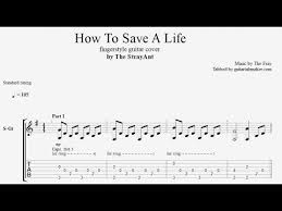 The Fray How To Save A Life Fingerstyle Tab In Pdf And Guitar Pro Formats Fingerstyle Guitar Cover By The Stray Ant How Guitar Tabs Fingerstyle Guitar Tab