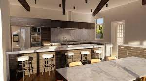 A traditional style interior with hampton's or shaker style cabinetry. Modern Kitchen With Open Floor Plan Color Scheme Ash Grey Wood White Granite Kitchenideas Kitchendesign Mo Modern Kitchen House Flooring Kitchen Design