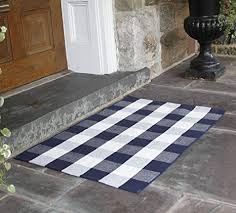 Great savings & free delivery / collection on many items. Amazon Com Nanta Navy Blue And White Cotton Buffalo Plaid Rug 27 5 X 43 In Buffalo Check Rug Washable Indoor Outdoor Rugs For Layered Door Mats Kitchen Dining