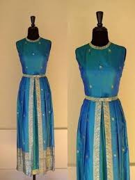 Image Result For Sari Inspired Cocktail Dress Sari Dress Saree Dress Indian Dresses