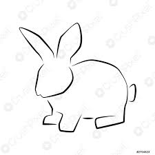 Coloriage lapin facile coloriage tête à modeler. Icone Simple De Contour De Lapin Ou De Li Vecteur Stock Crushpixel