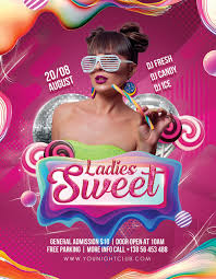 Every detail is weighty including the scenery, invitations, treats, music, and more. Sweet Ladies Night Party Psd Flyer Template Free Download
