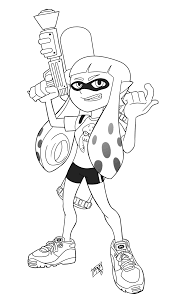 Splatoon Inkling Manga Coloring Page Coloring Pages Birthday Coloring Pages Coloring Sheets