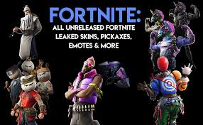 Fortnite leaked skins & other cosmetics. All Unreleased Fortnite Leaked Skins Pickaxes Emotes More Till Now