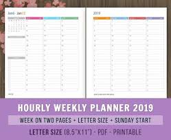 2021 Hourly Weekly Planner Inserts Printables Weekly Agenda Etsy Weekly Hourly Planner Weekly Planner Planner Pages