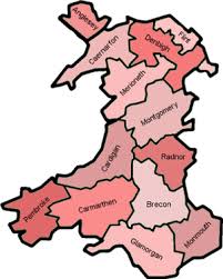 One more map showing england counties. Counties Of Wales Familysearch